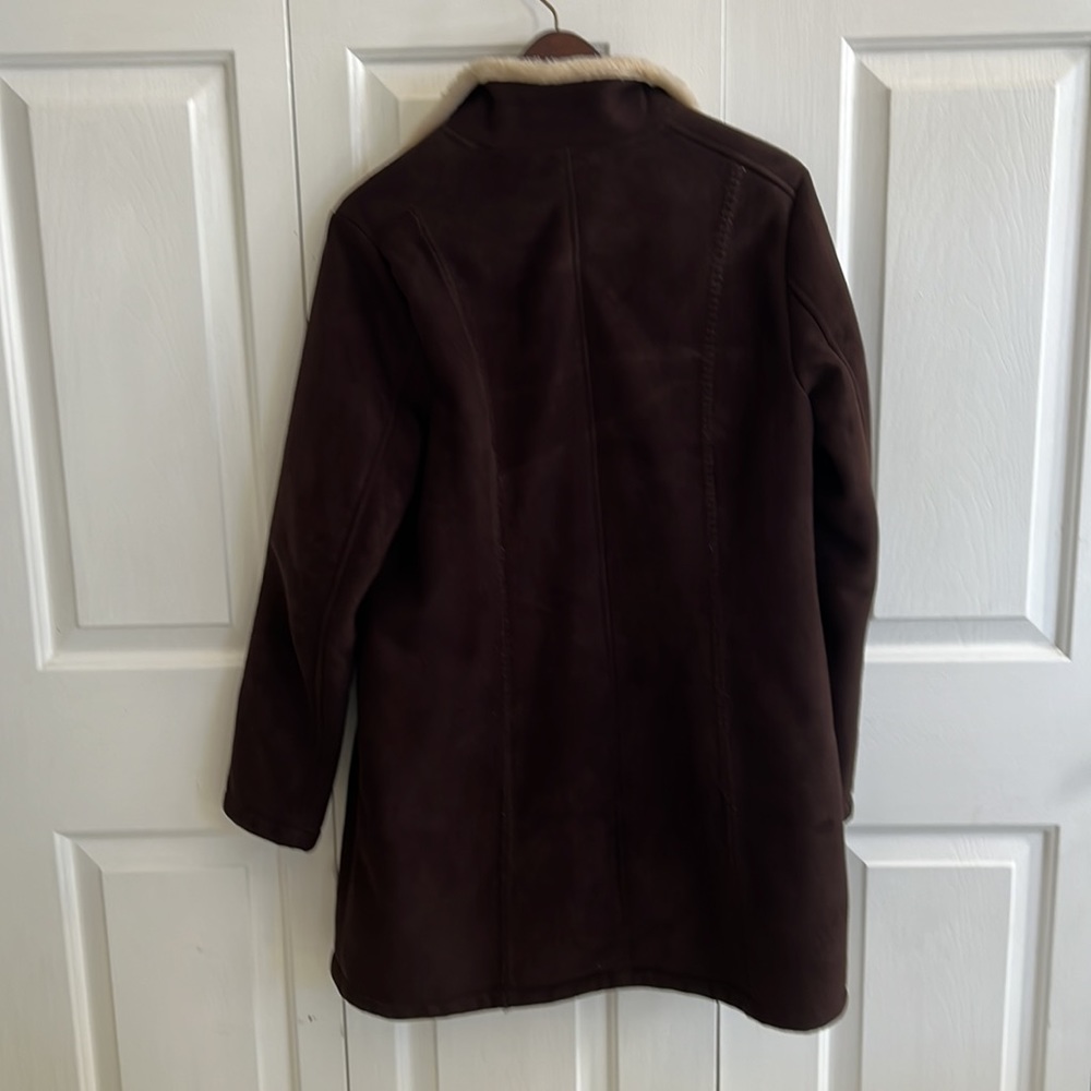 Suede zippered coat - Picture 4 of 10